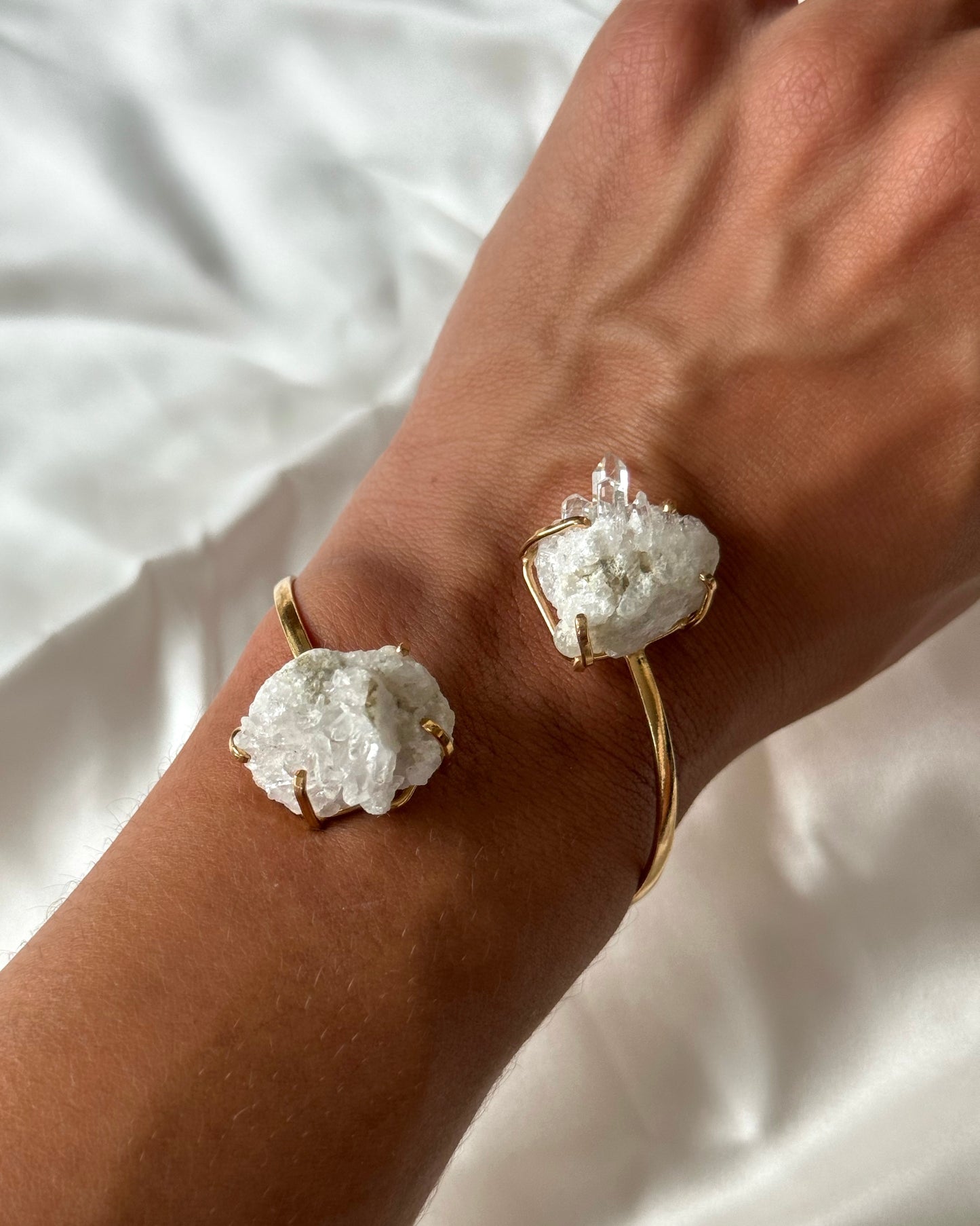 Clear Quartz Dual Bracelet 'Cleo'